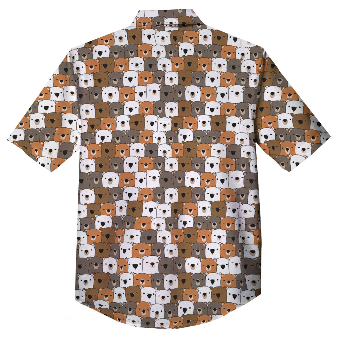 Grizzly Bear Cute Baby Print Pattern Button Up Shirt-grizzshop