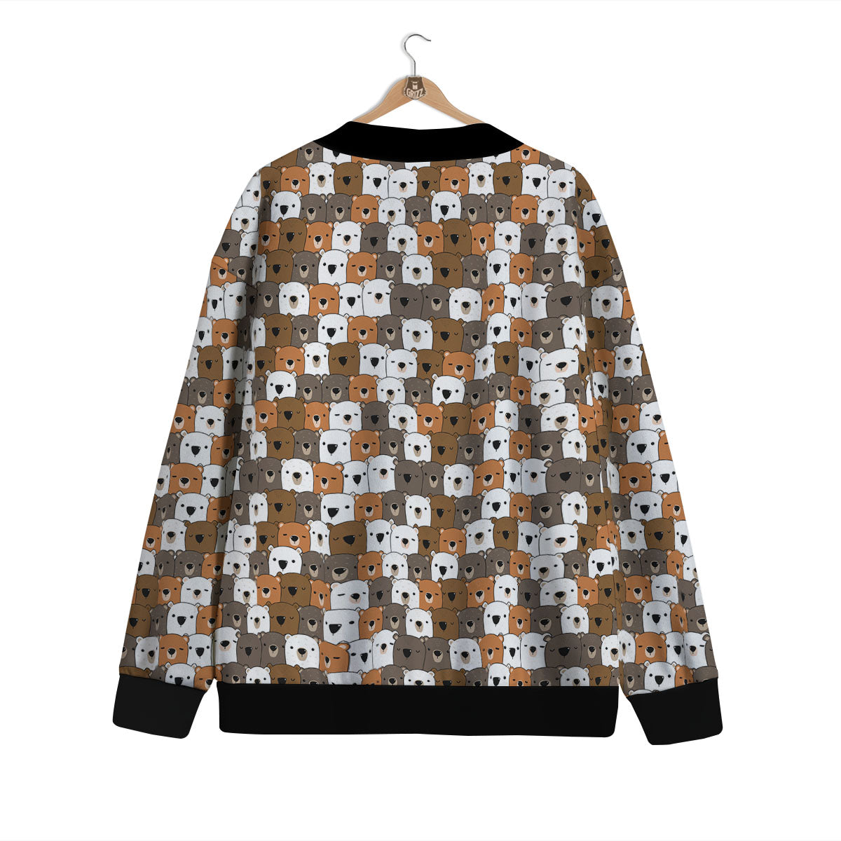 Grizzly Bear Cute Baby Print Pattern Cardigan-grizzshop