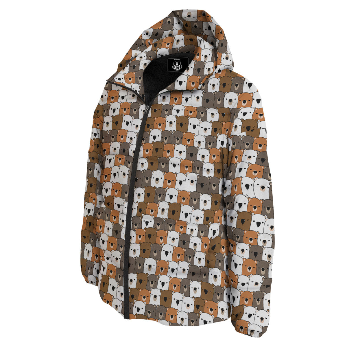 Grizzly Bear Cute Baby Print Pattern Down Jacket-grizzshop