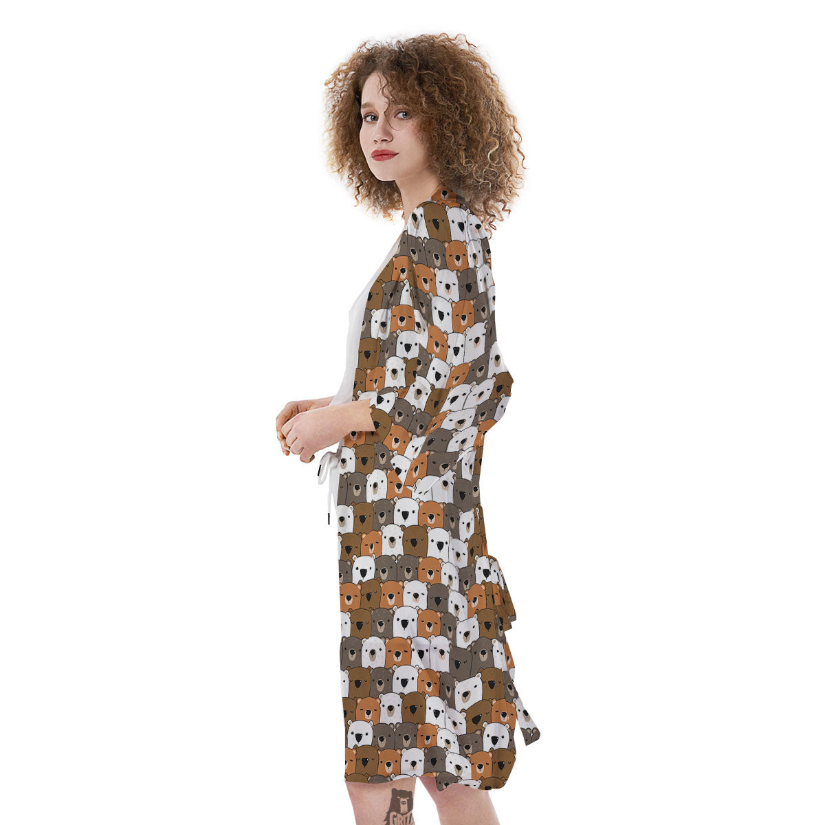 Grizzly Bear Cute Baby Print Pattern Kimono-grizzshop