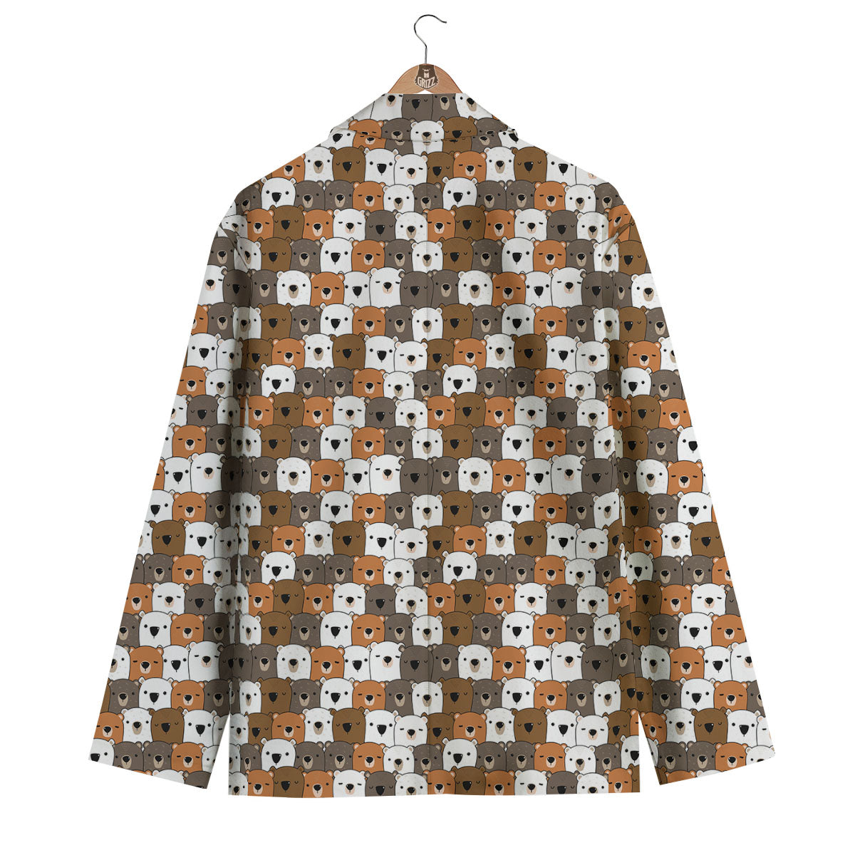 Grizzly Bear Cute Baby Print Pattern Men's Blazer-grizzshop