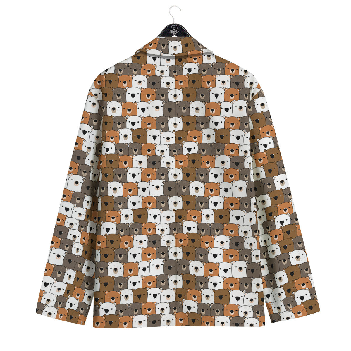 Grizzly Bear Cute Baby Print Pattern Men's Sport Coat-grizzshop