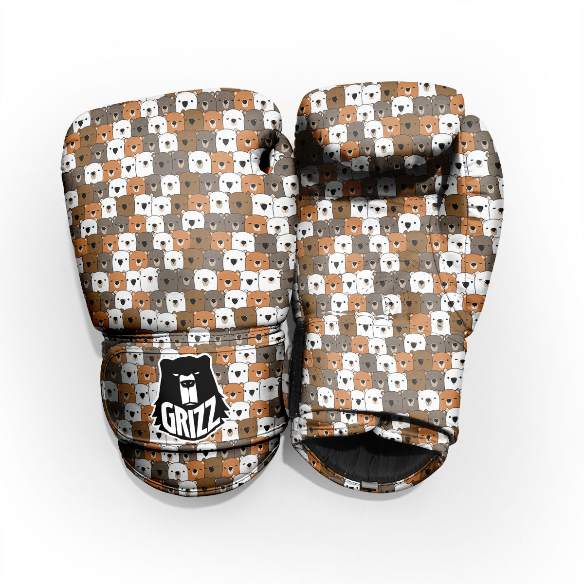 Grizzly Bear Cute Baby Print Pattern Pro Boxing Glove
