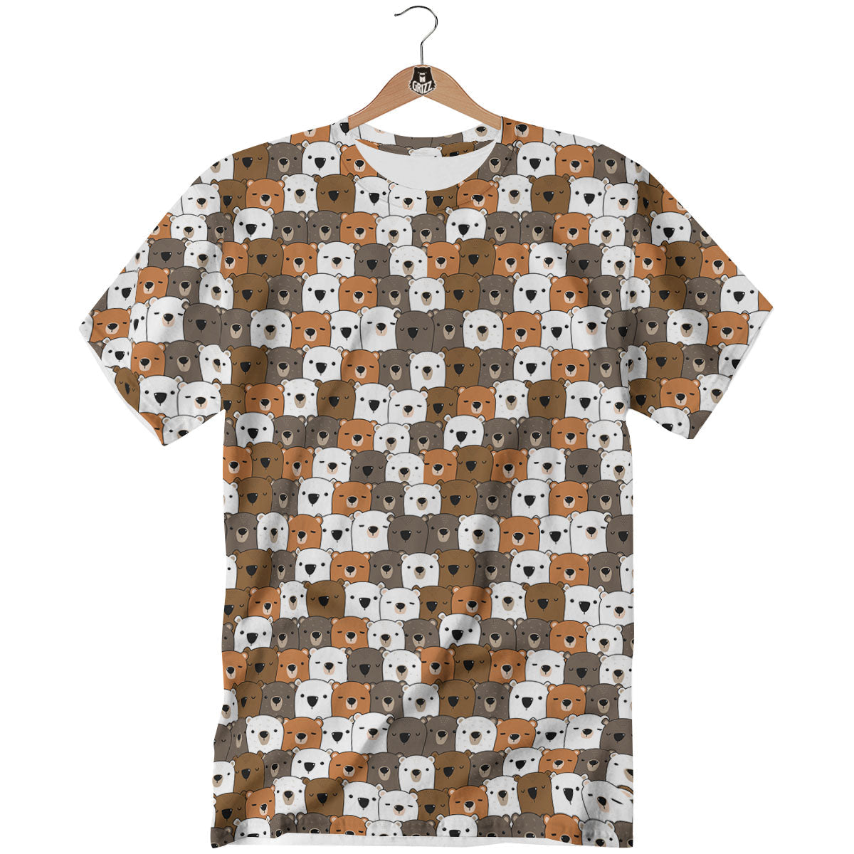 Grizzly Bear Cute Baby Print Pattern T-Shirt-grizzshop