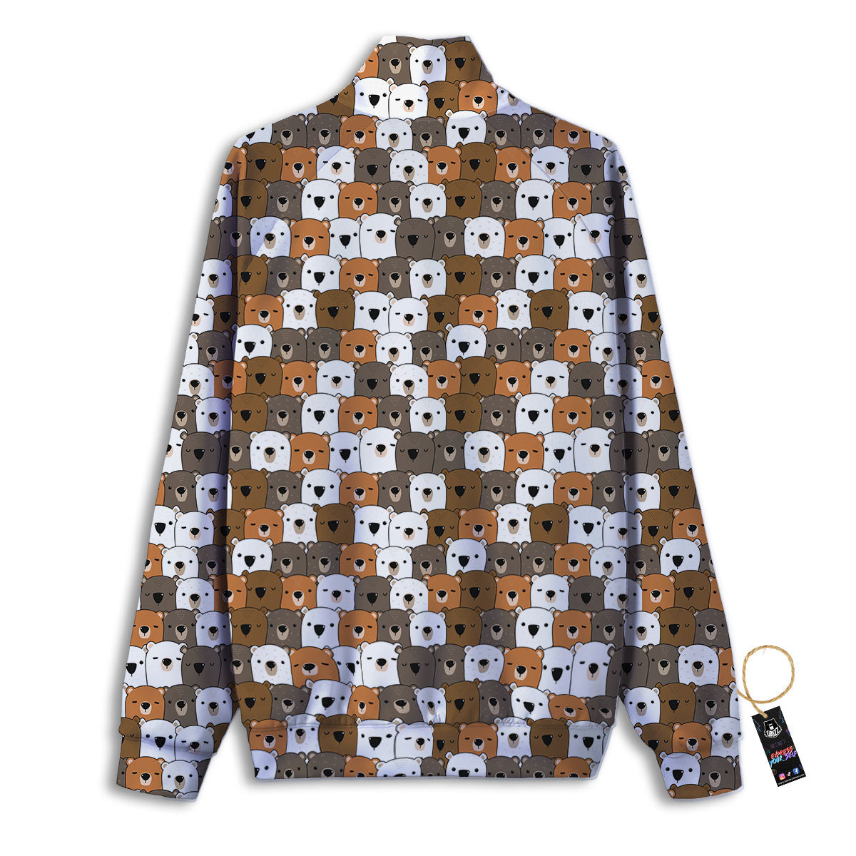 Grizzly Bear Cute Baby Print Pattern Track Jacket-grizzshop