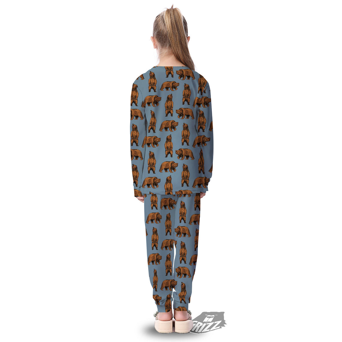 Grizzly Bear Print Pattern Kid's Pajamas-grizzshop