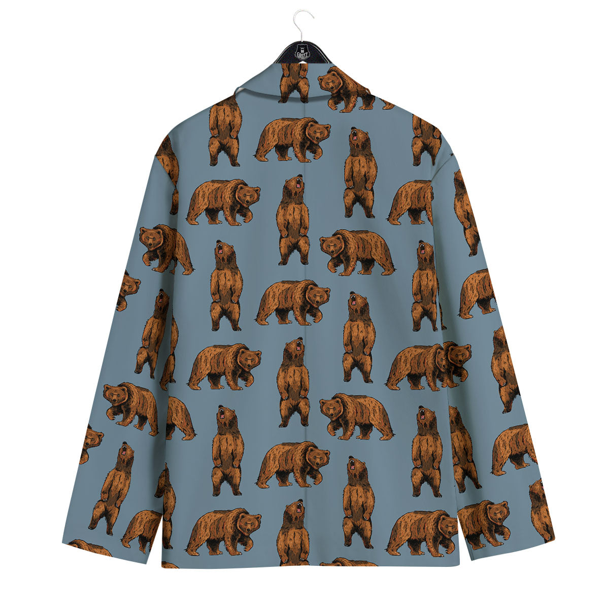 Grizzly Bear Print Pattern Men's Sport Coat-grizzshop