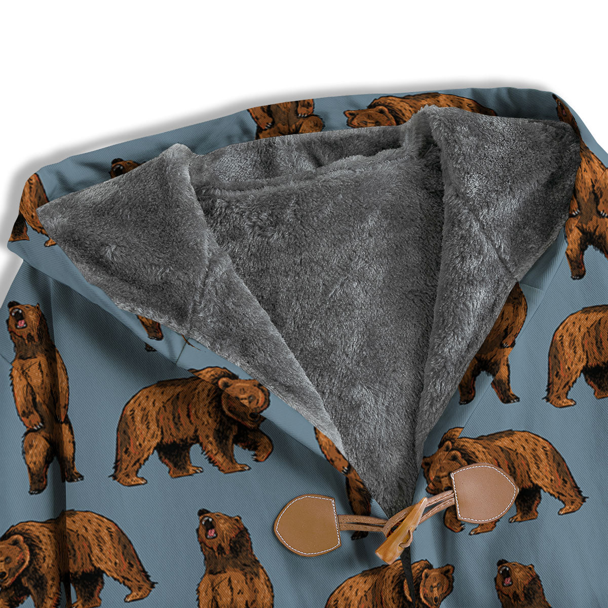 Grizzly Bear Print Pattern Men's Windbreaker Jacket-grizzshop