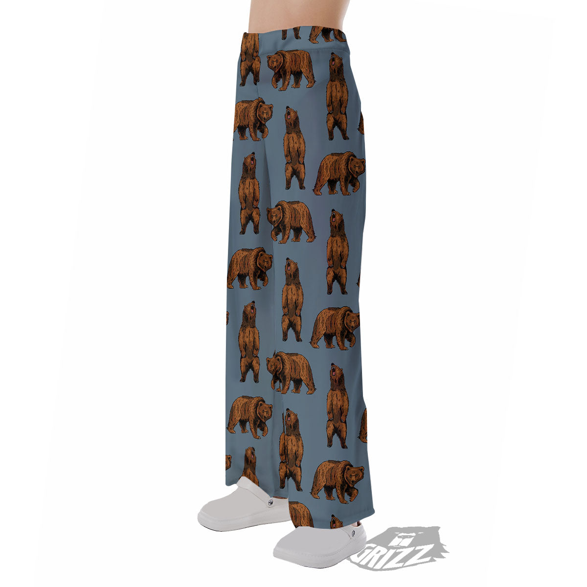 Grizzly Bear Print Pattern Pajama Pants-grizzshop
