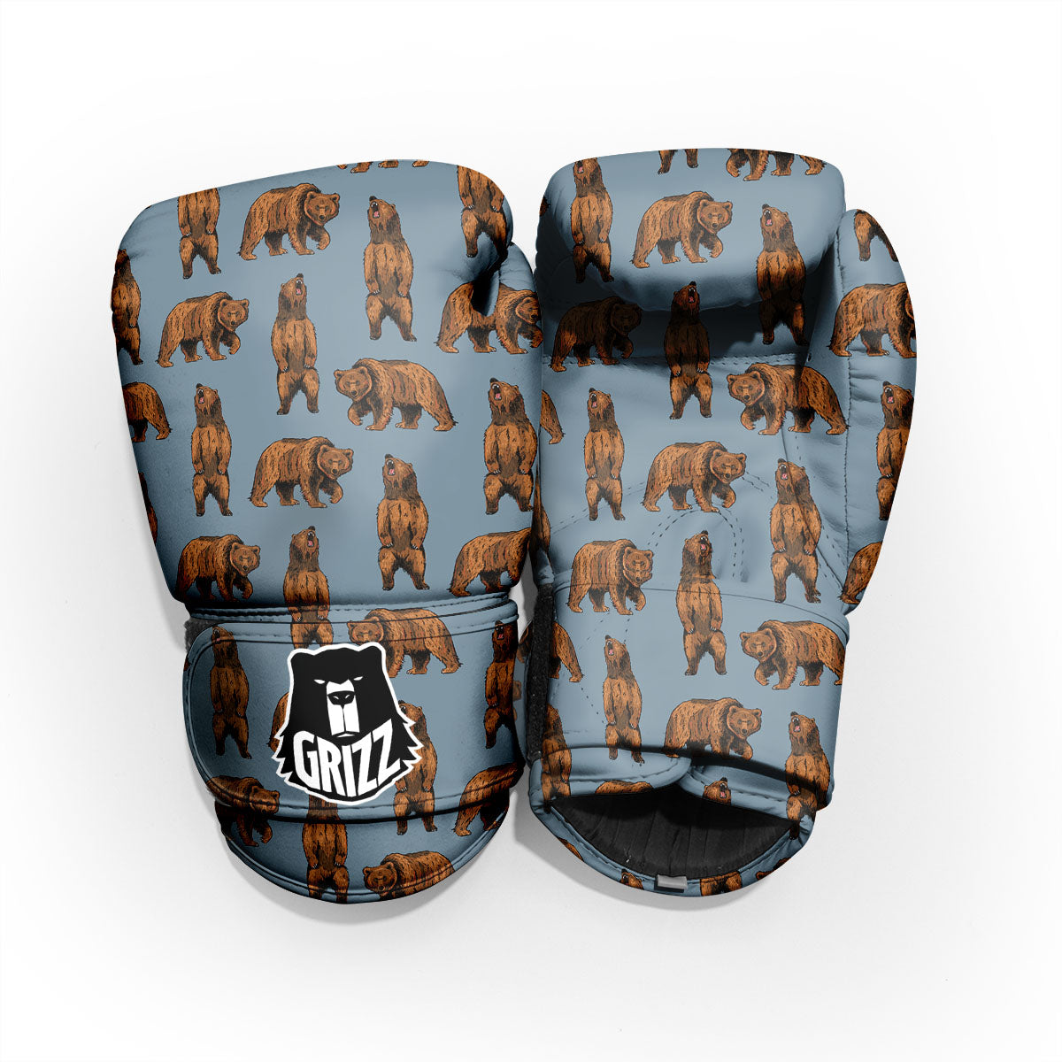 Grizzly Bear Print Pattern Pro Boxing Glove