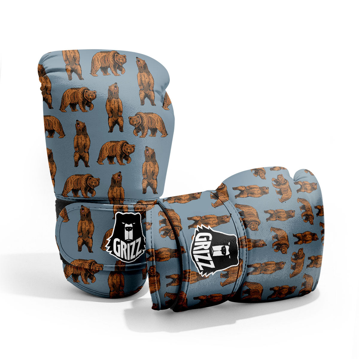 Grizzly Bear Print Pattern Pro Boxing Glove