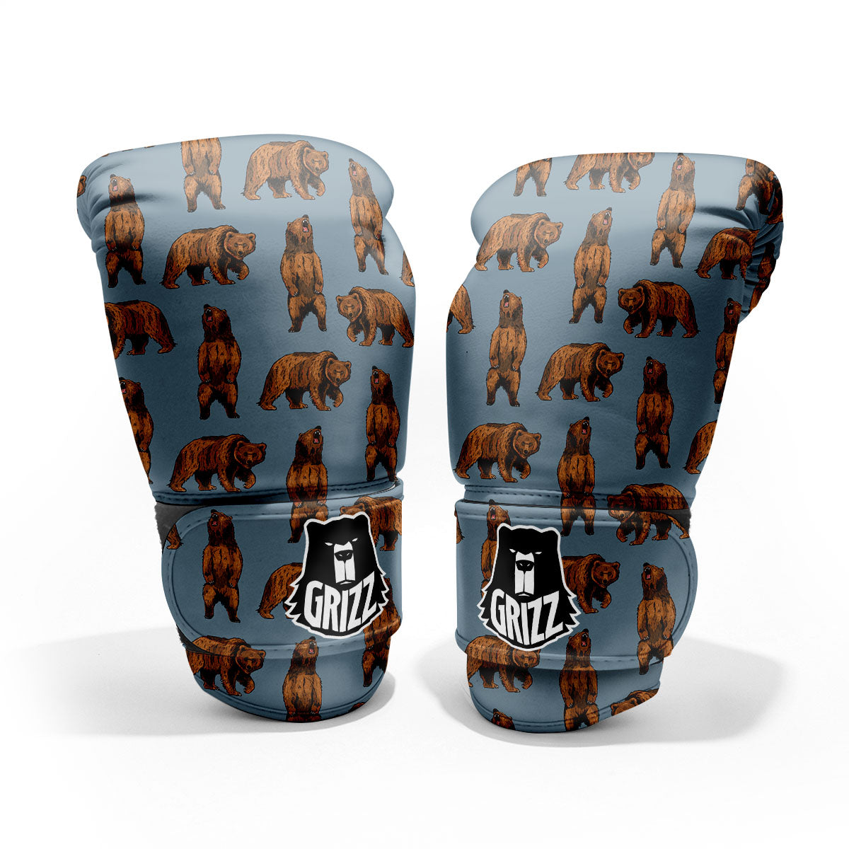 Grizzly Bear Print Pattern Pro Boxing Glove