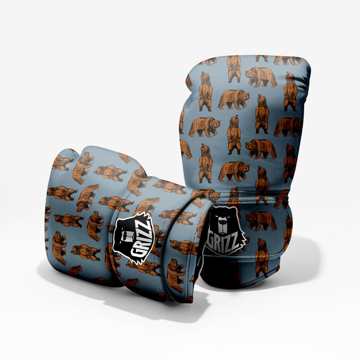 Grizzly Bear Print Pattern Pro Boxing Glove