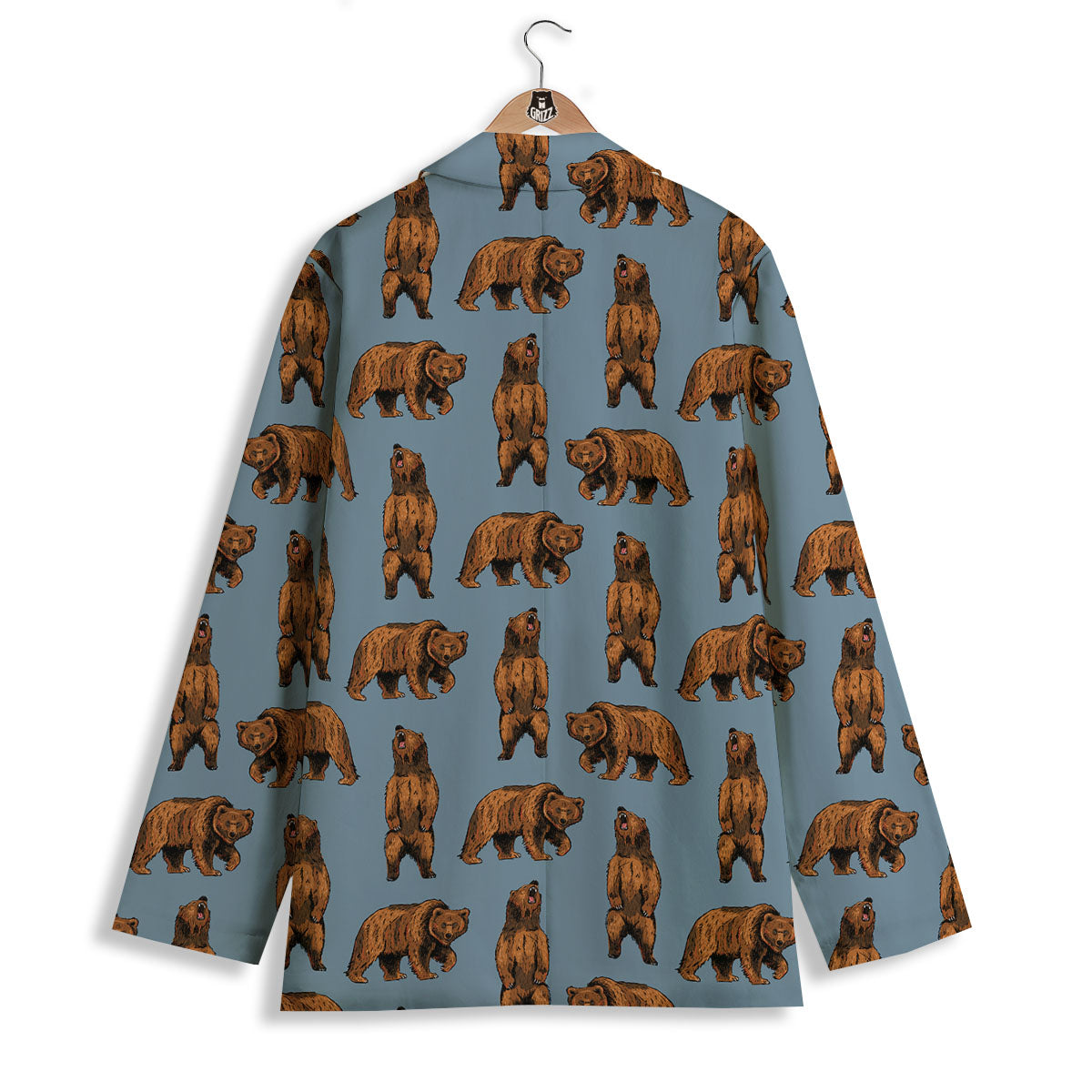 Grizzly Bear Print Pattern Women's Blazer-grizzshop