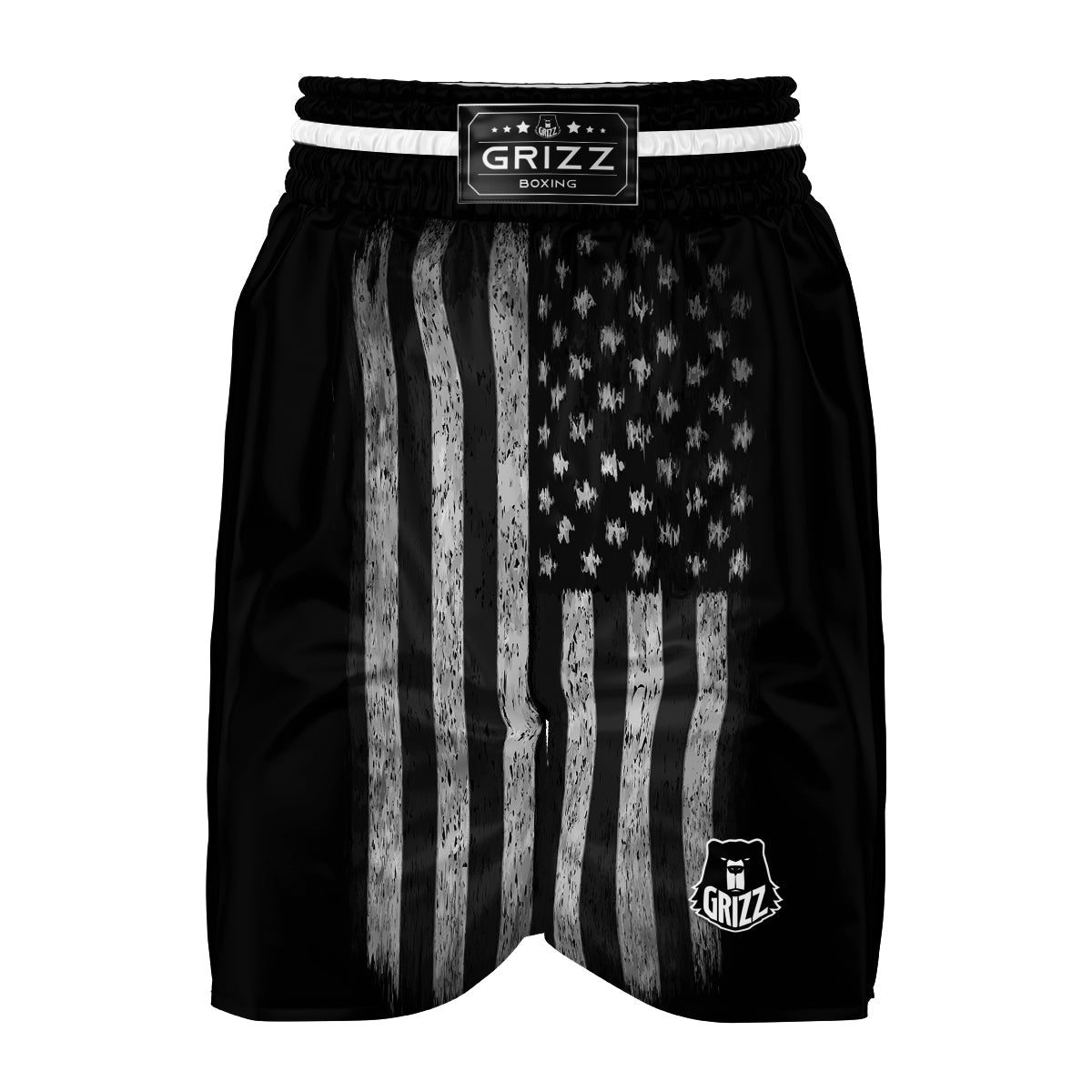 Grunge American Flag Boxing Shorts-grizzshop