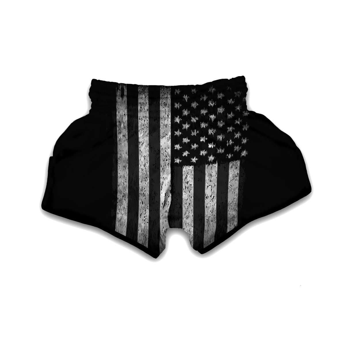 Grunge American Flag Muay Thai Boxing Shorts-grizzshop