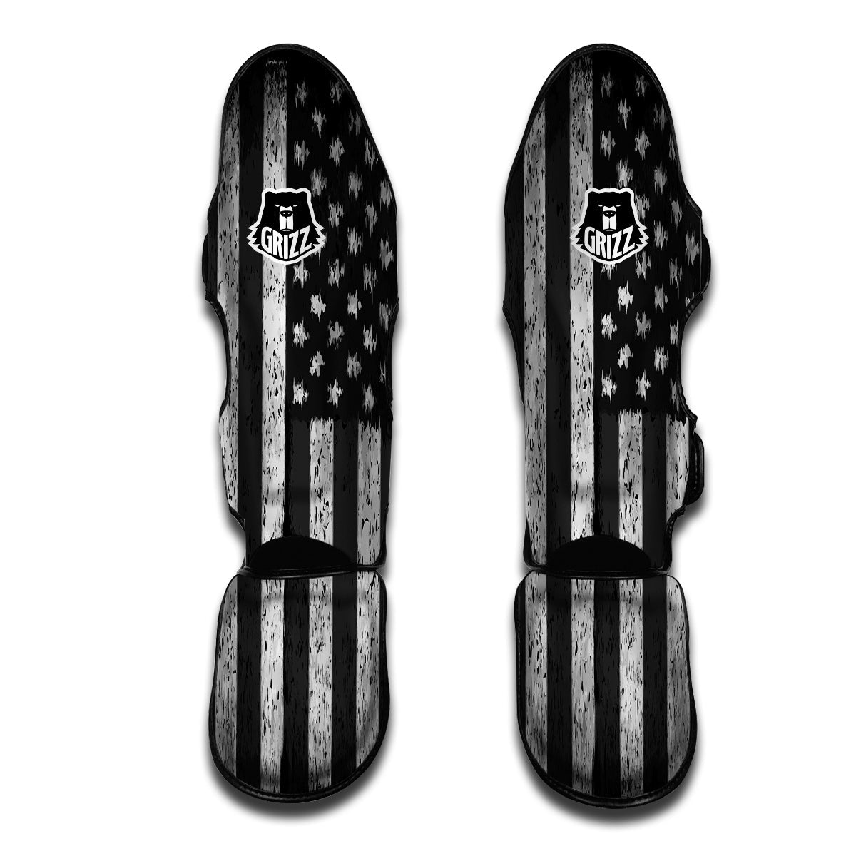 Grunge American Flag Muay Thai Shin Guards-grizzshop