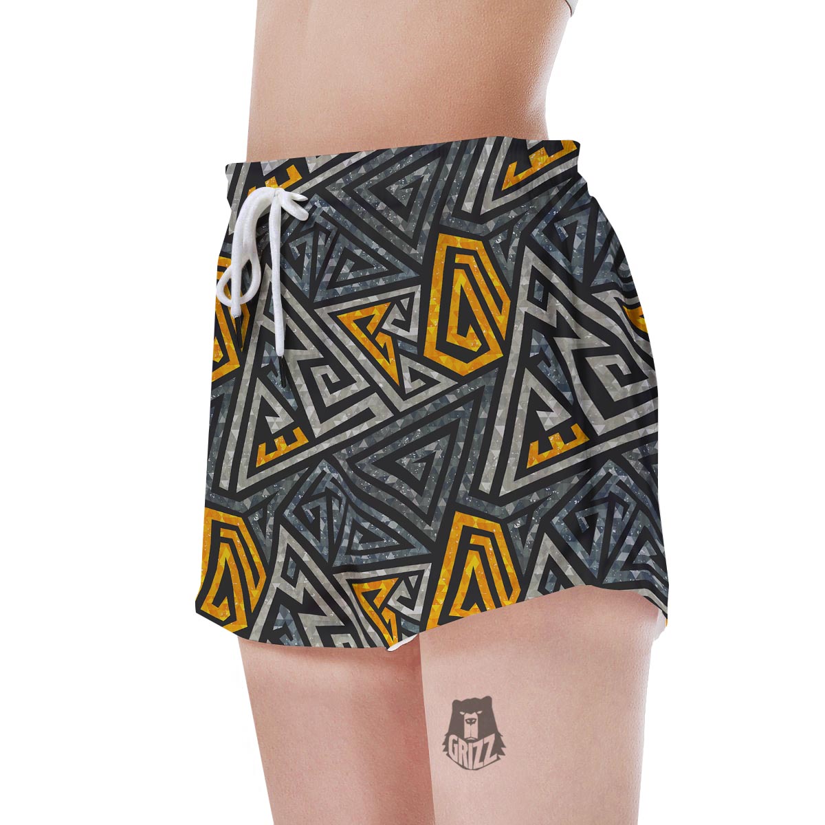 Grunge Geometric Triangle Women's Shorts-grizzshop