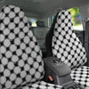 Grunge Halftone Black And White Dots Print Pattern Car Seat Covers-grizzshop