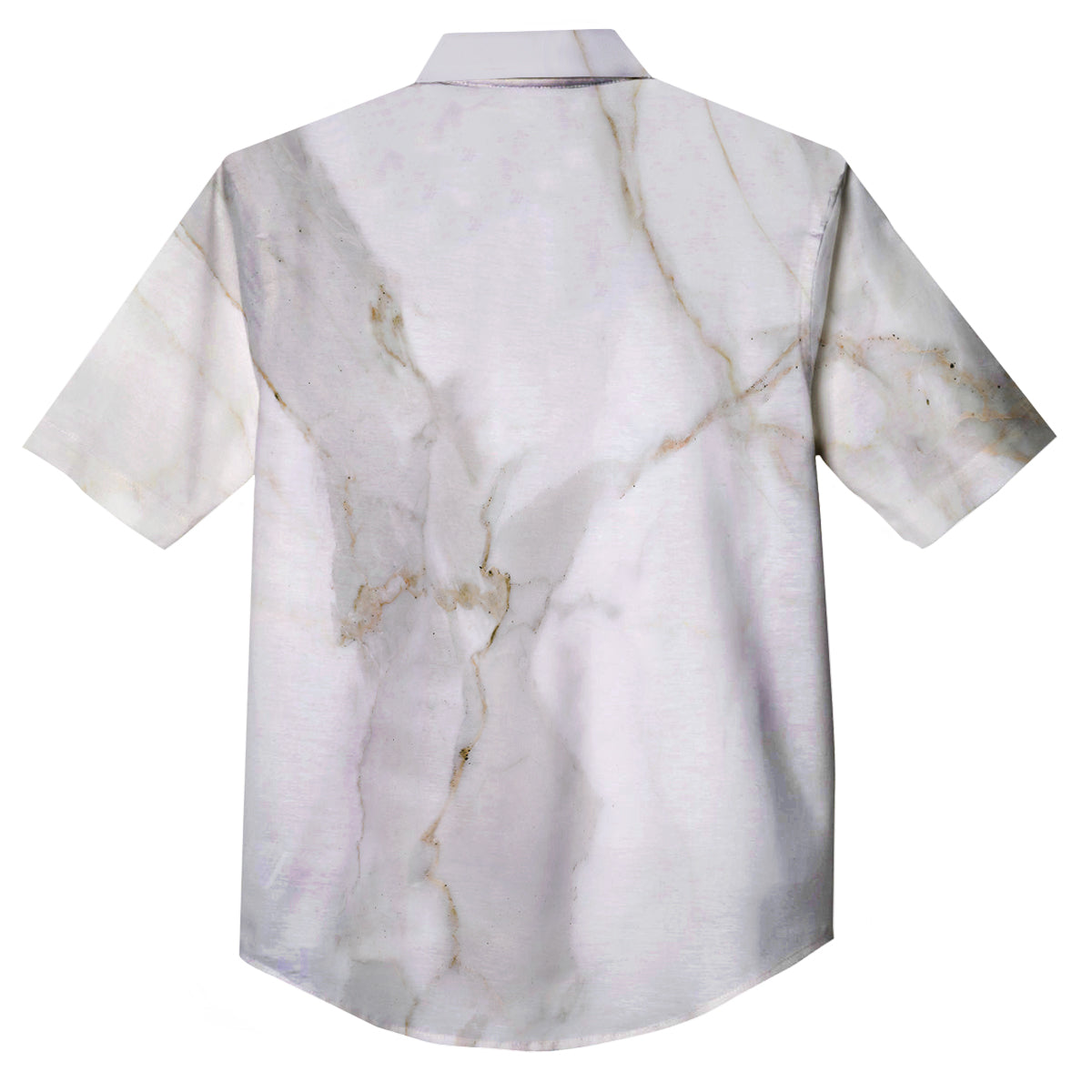 Grunge Marble White Print Pattern Button Up Shirt-grizzshop