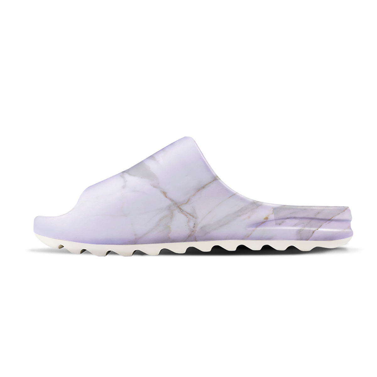 Grunge Marble White Print Pattern Sandals-grizzshop