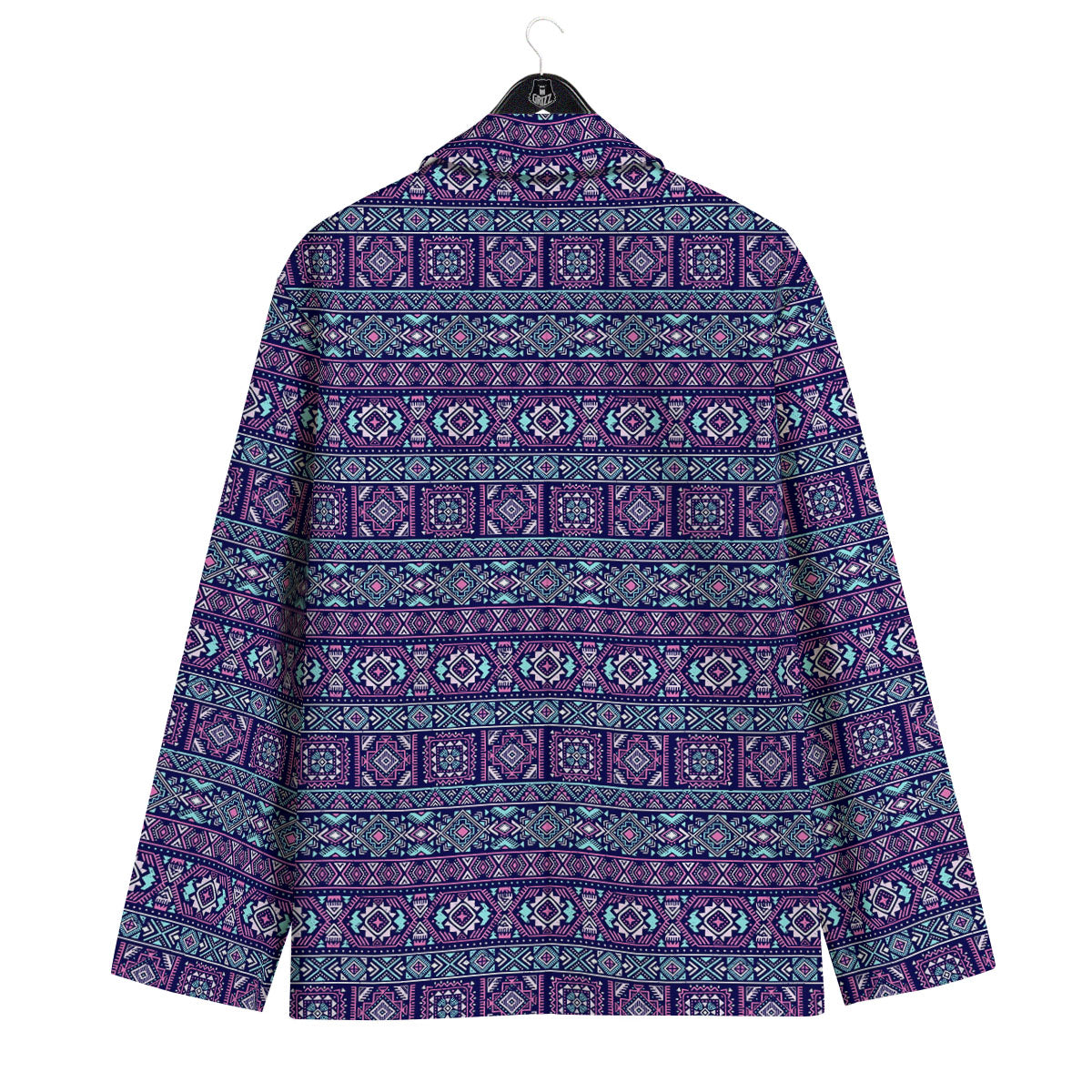 Grunge Trippy Ethnic Aztec Print Men's Sport Coat-grizzshop