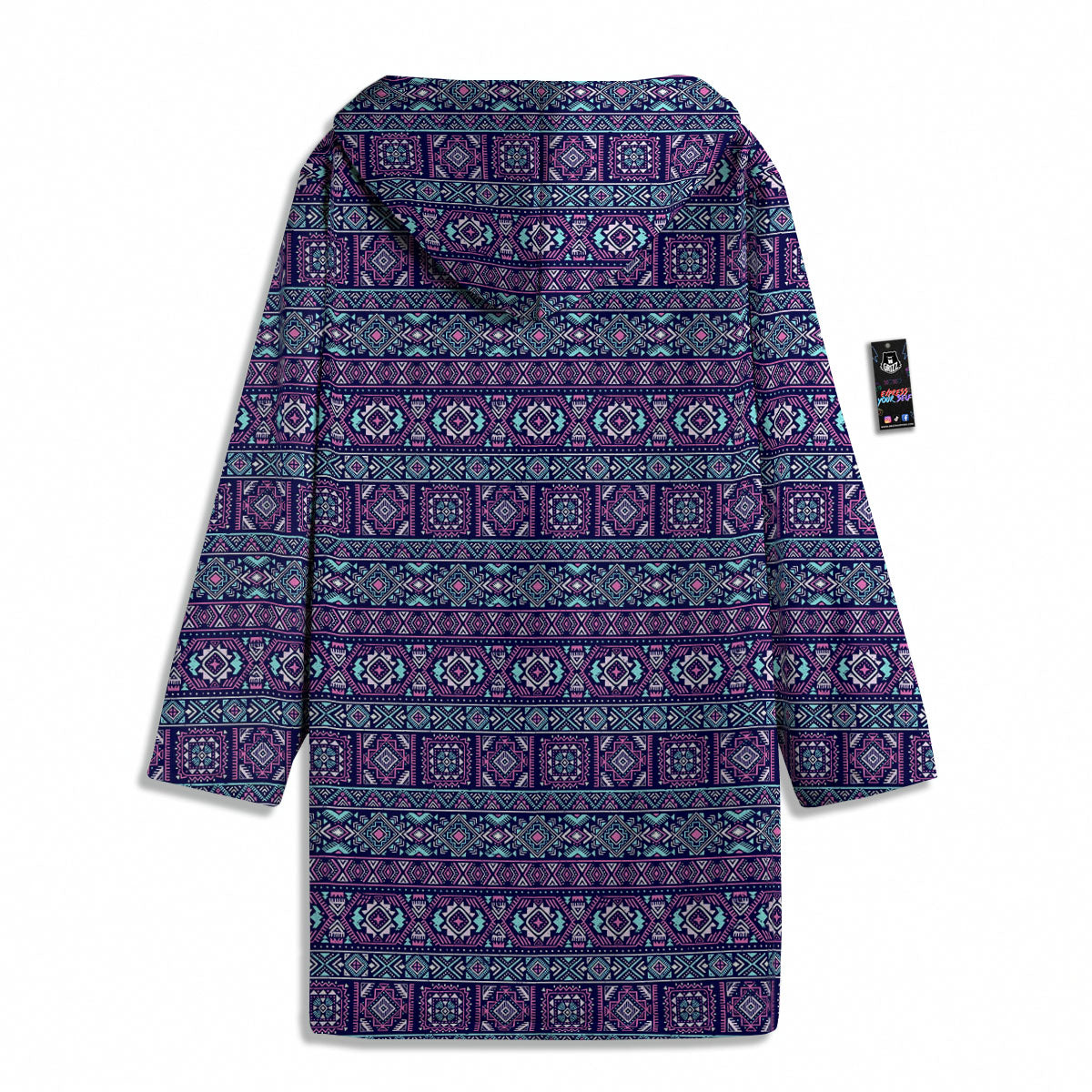 Grunge Trippy Ethnic Aztec Print Men's Windbreaker Jacket-grizzshop