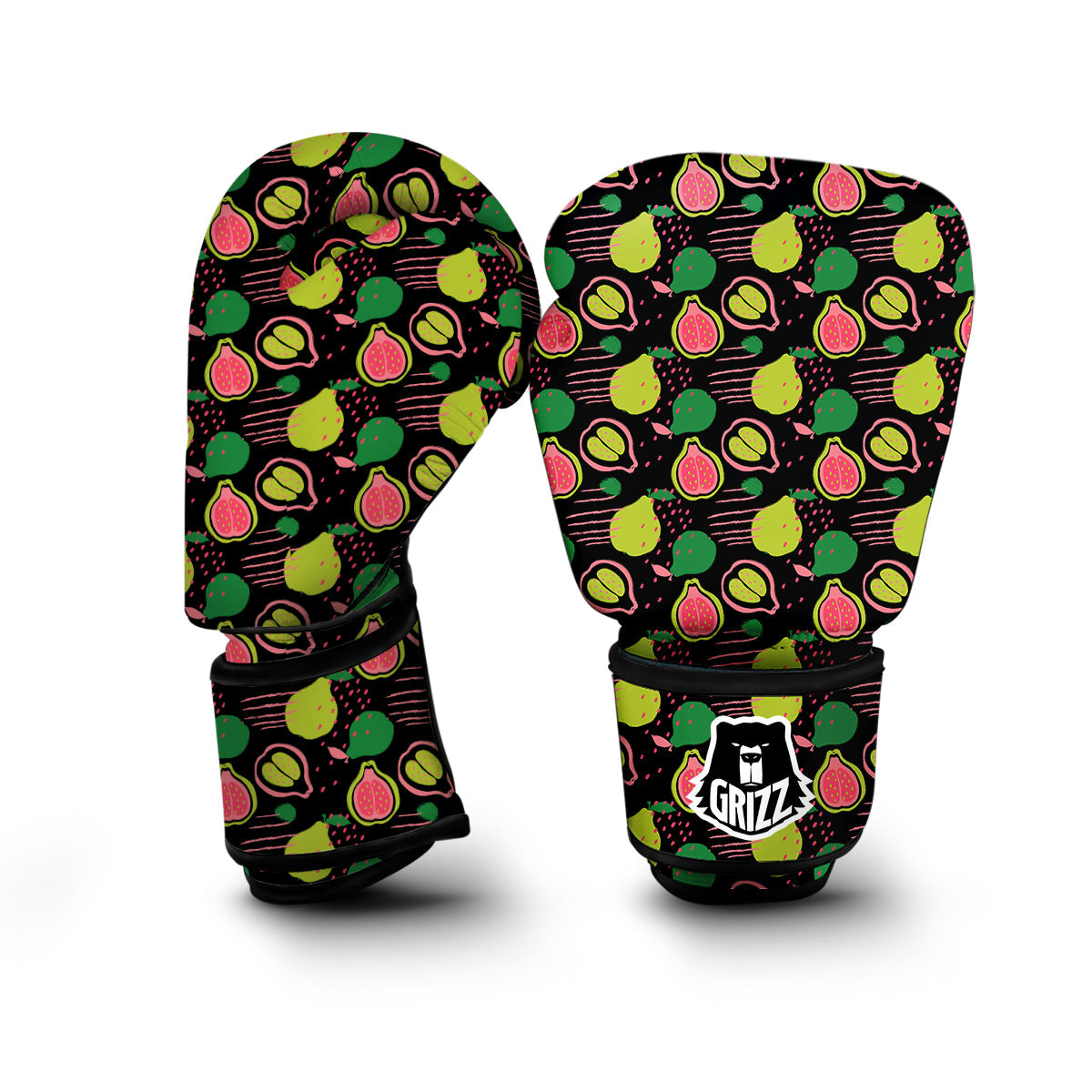 Guava Drawing Color Print Pattern Boxing Gloves-grizzshop