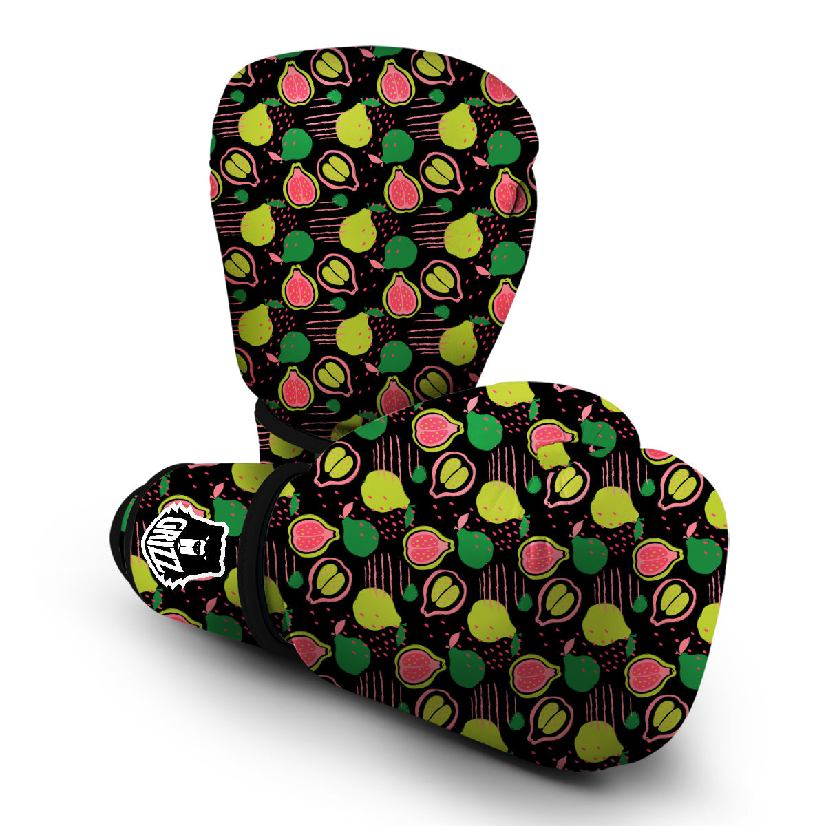 Guava Drawing Color Print Pattern Boxing Gloves-grizzshop