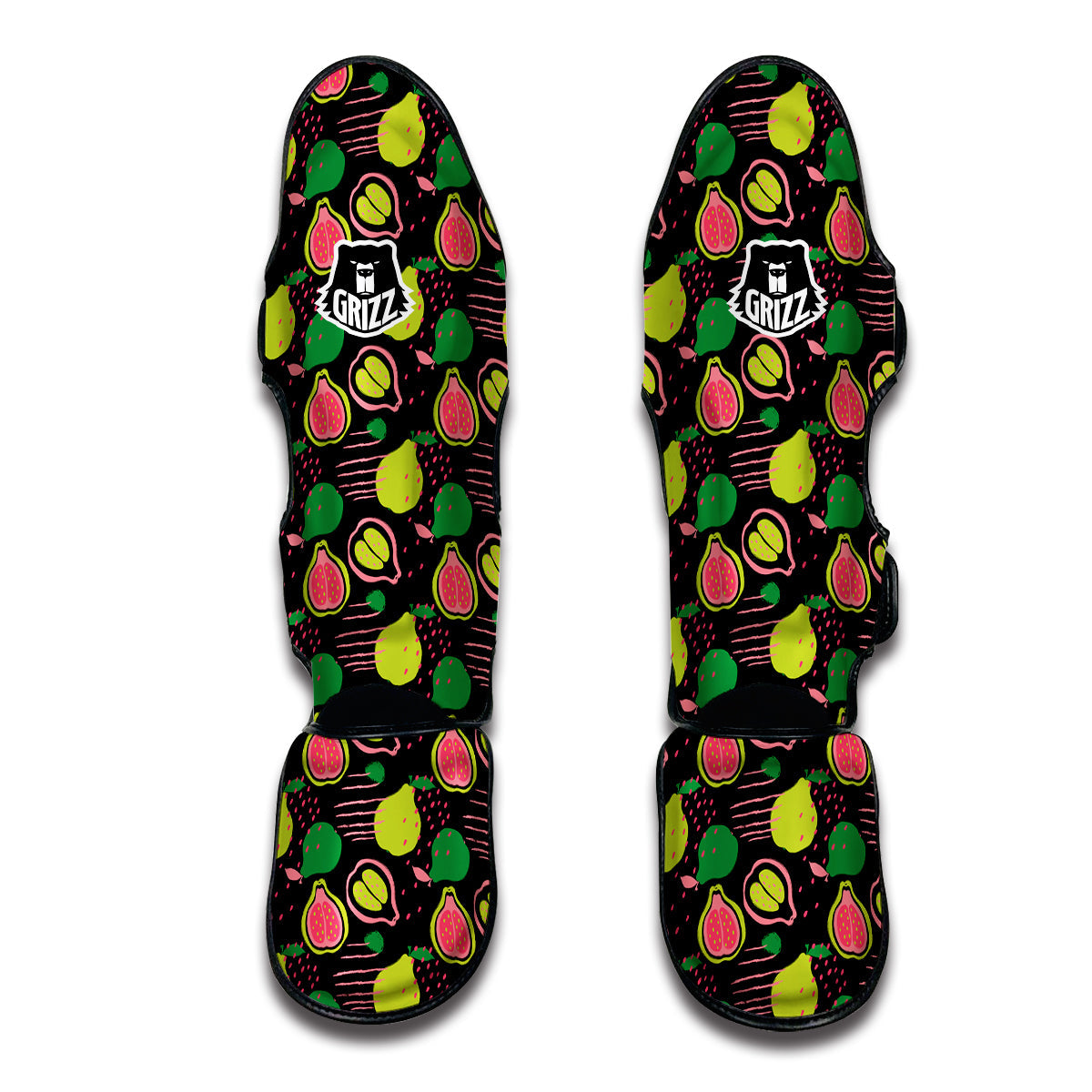 Guava Drawing Color Print Pattern Muay Thai Shin Guards-grizzshop