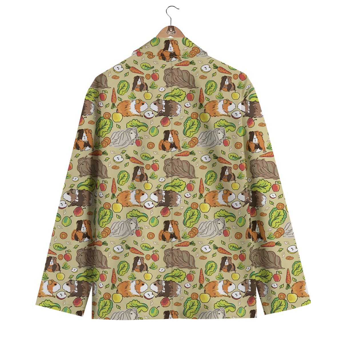Guinea Pig Pattern Print Men's Blazer-grizzshop