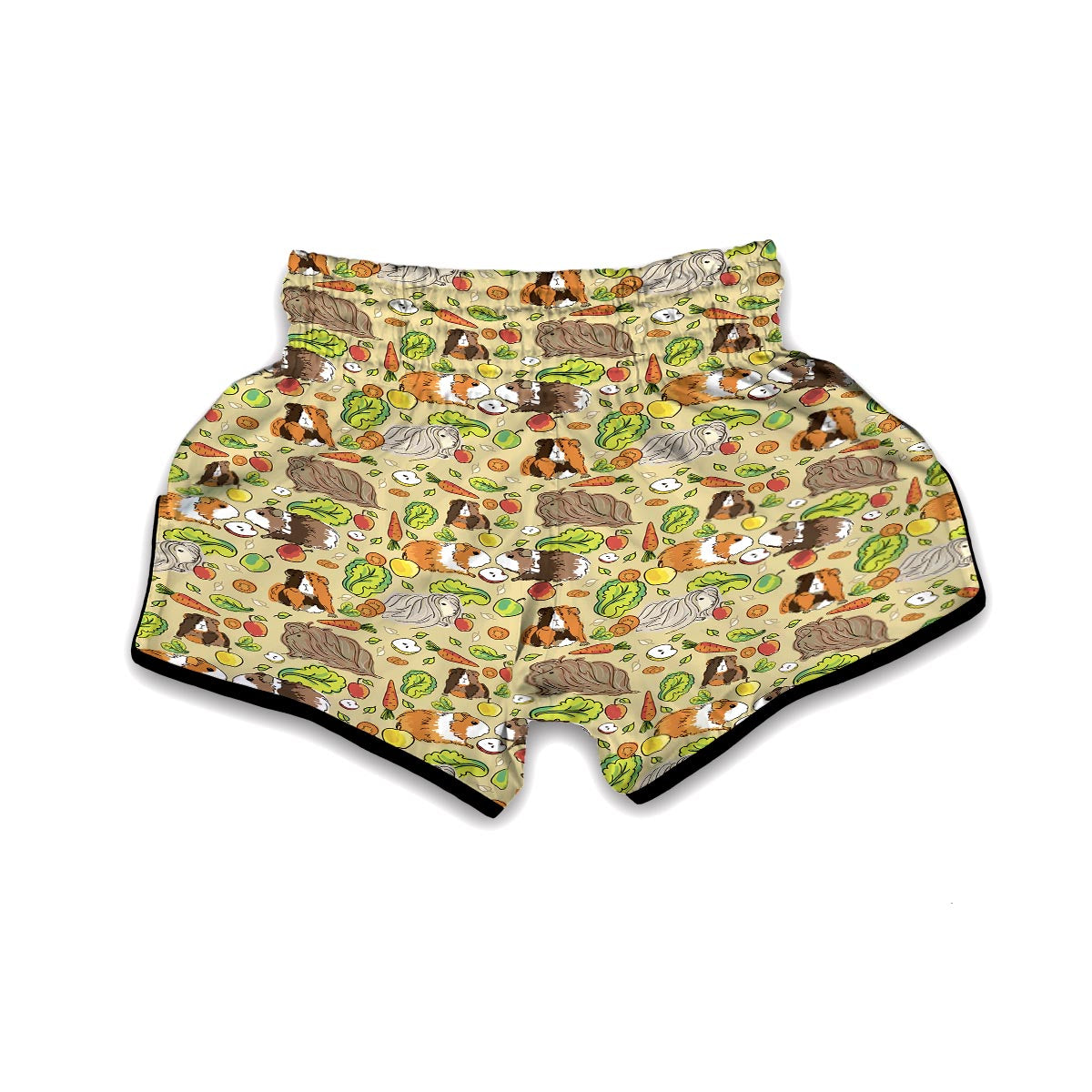 Guinea Pig Pattern Print Muay Thai Boxing Shorts-grizzshop
