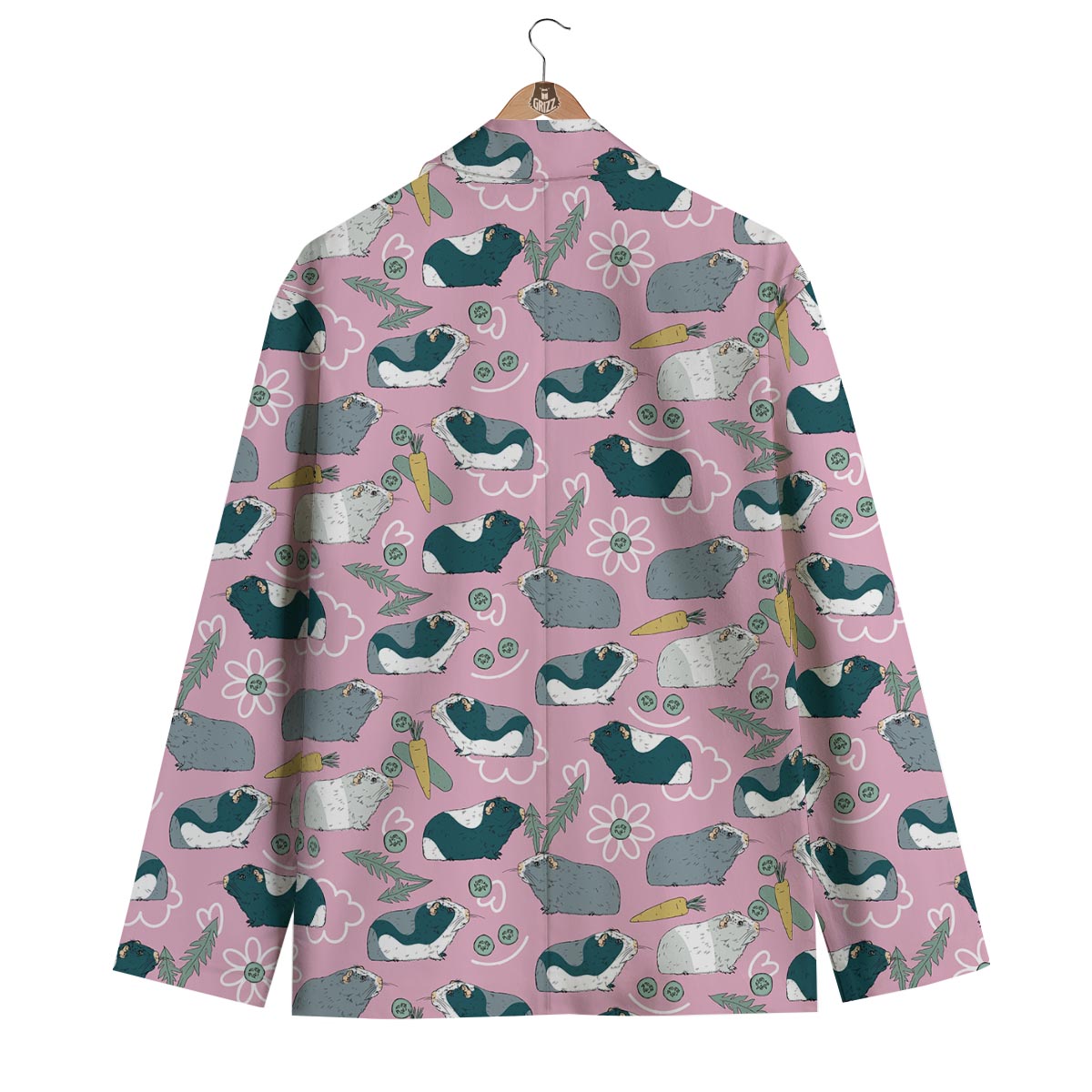 Guinea Pig Print Pattern Men's Blazer-grizzshop