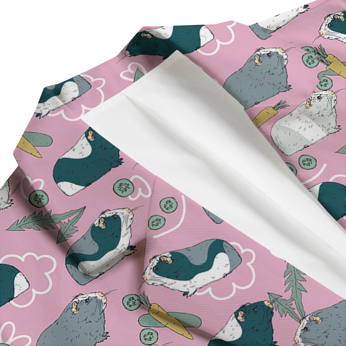 Guinea Pig Print Pattern Men's Blazer-grizzshop