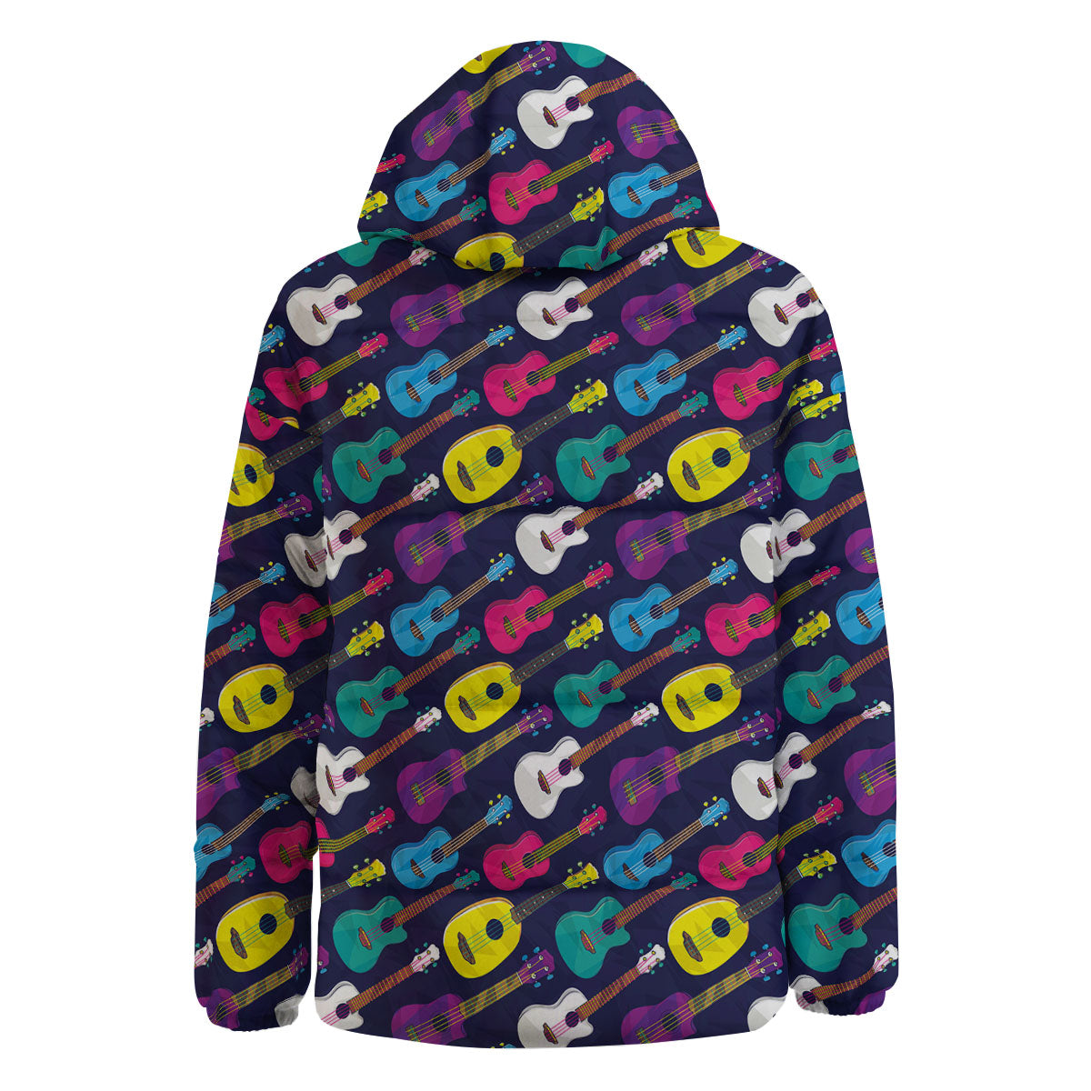 Guitar Colorful Print Pattern Down Jacket-grizzshop