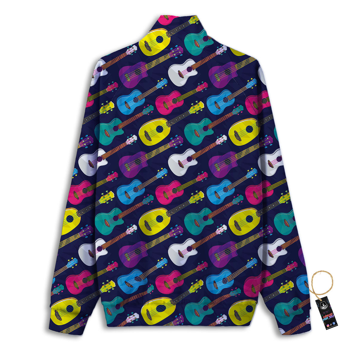 Guitar Colorful Print Pattern Track Jacket-grizzshop