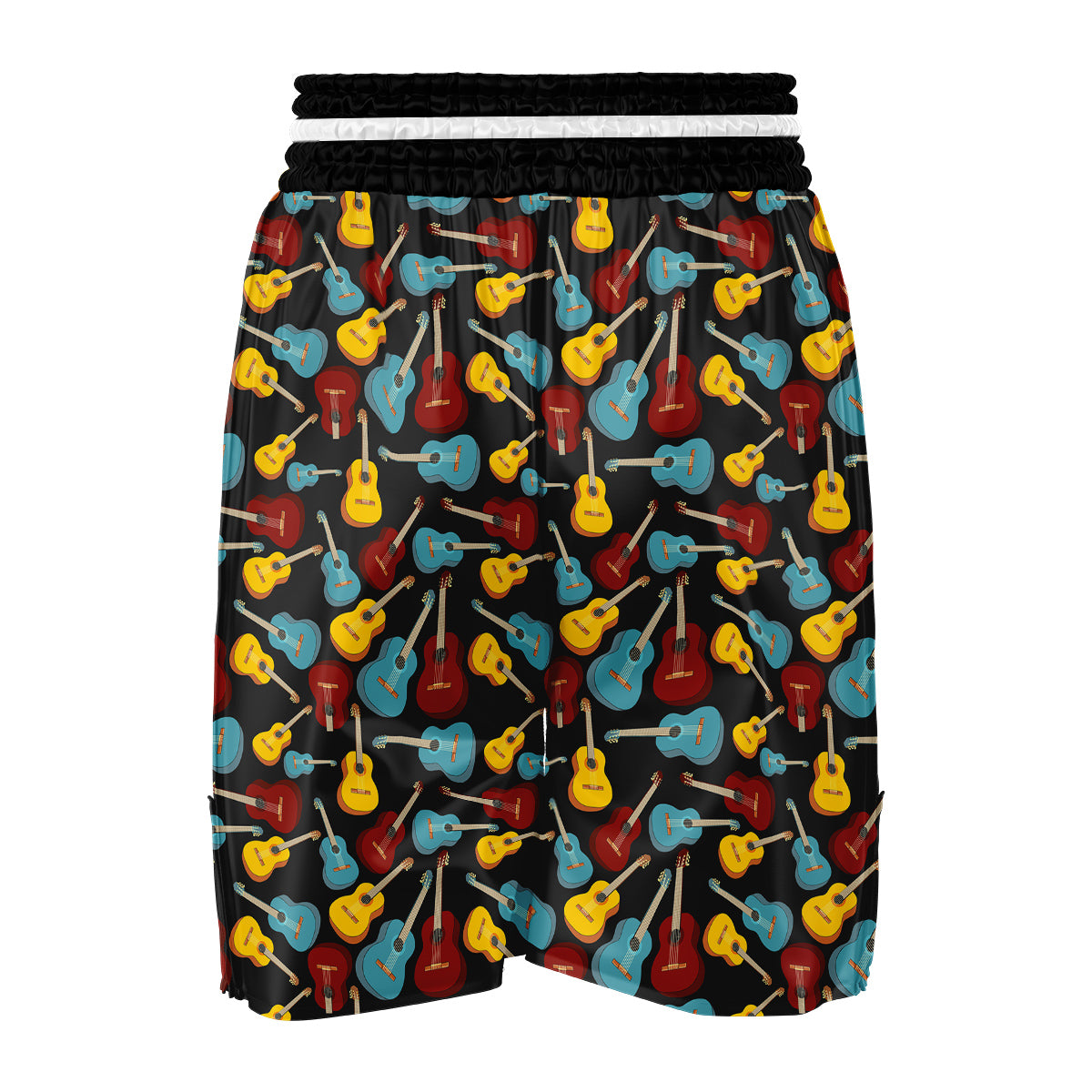 Guitar Pattern Print Boxing Shorts-grizzshop