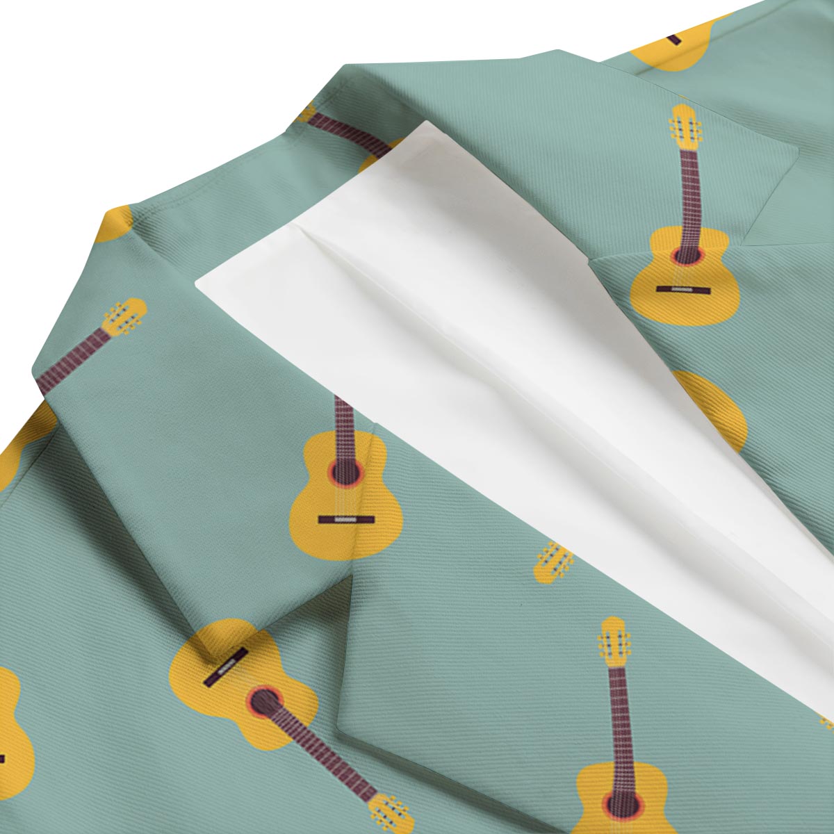 Guitar Print Pattern Men's Blazer-grizzshop