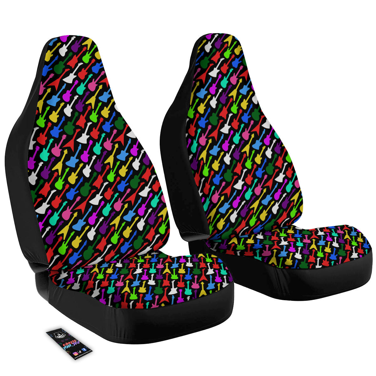 Guitars Colorful Print Pattern Car Seat Covers-grizzshop