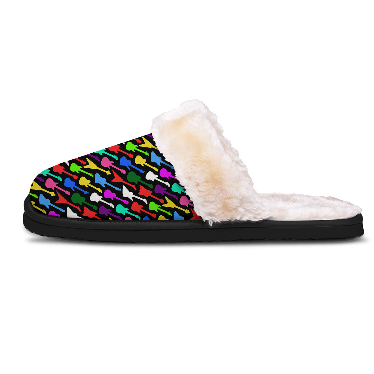 Guitars Colorful Print Pattern Slippers-grizzshop