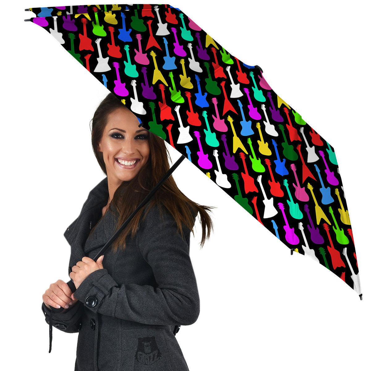 Guitars Colorful Print Pattern Umbrella-grizzshop