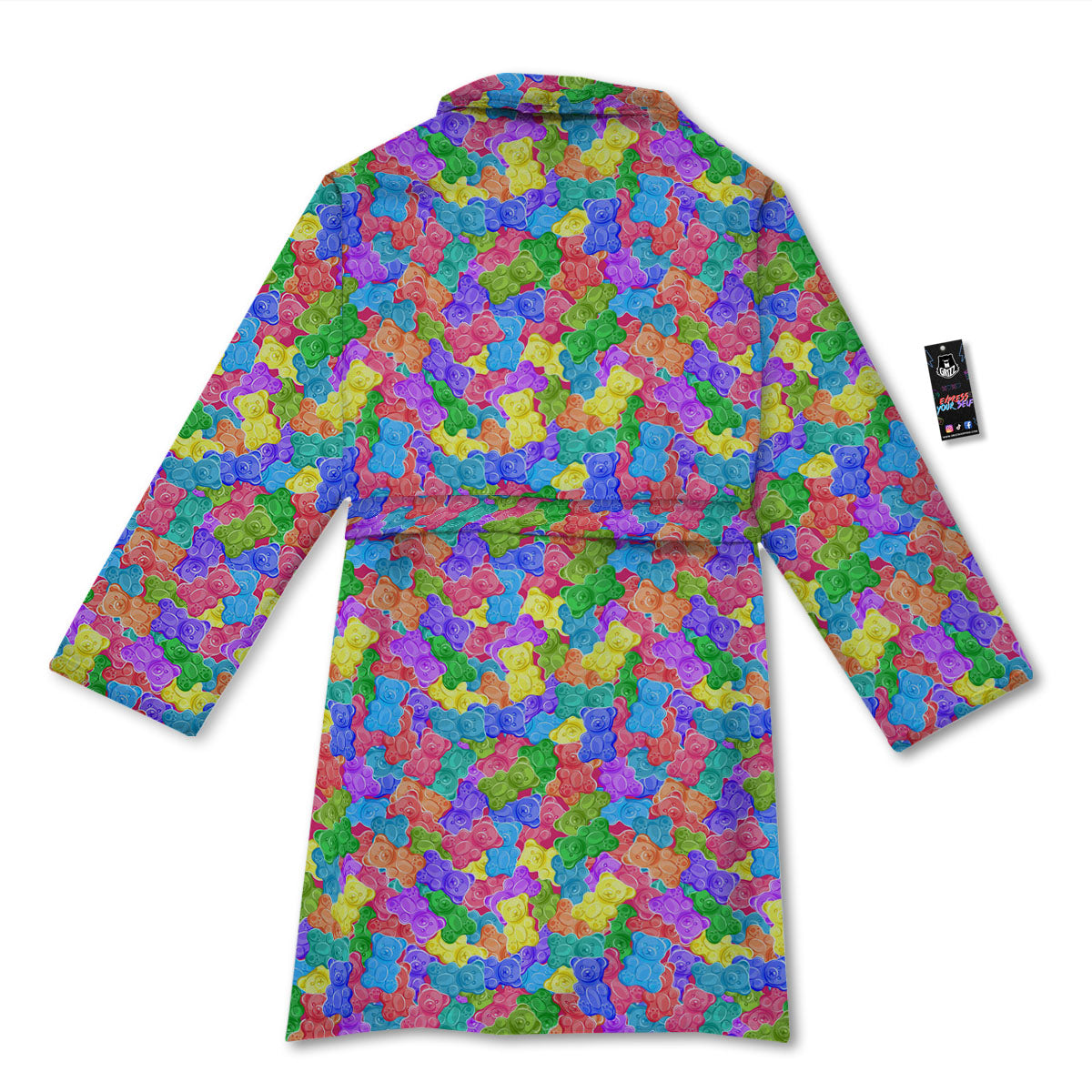 Gummy Bear Colorful Print Bathrobe-grizzshop