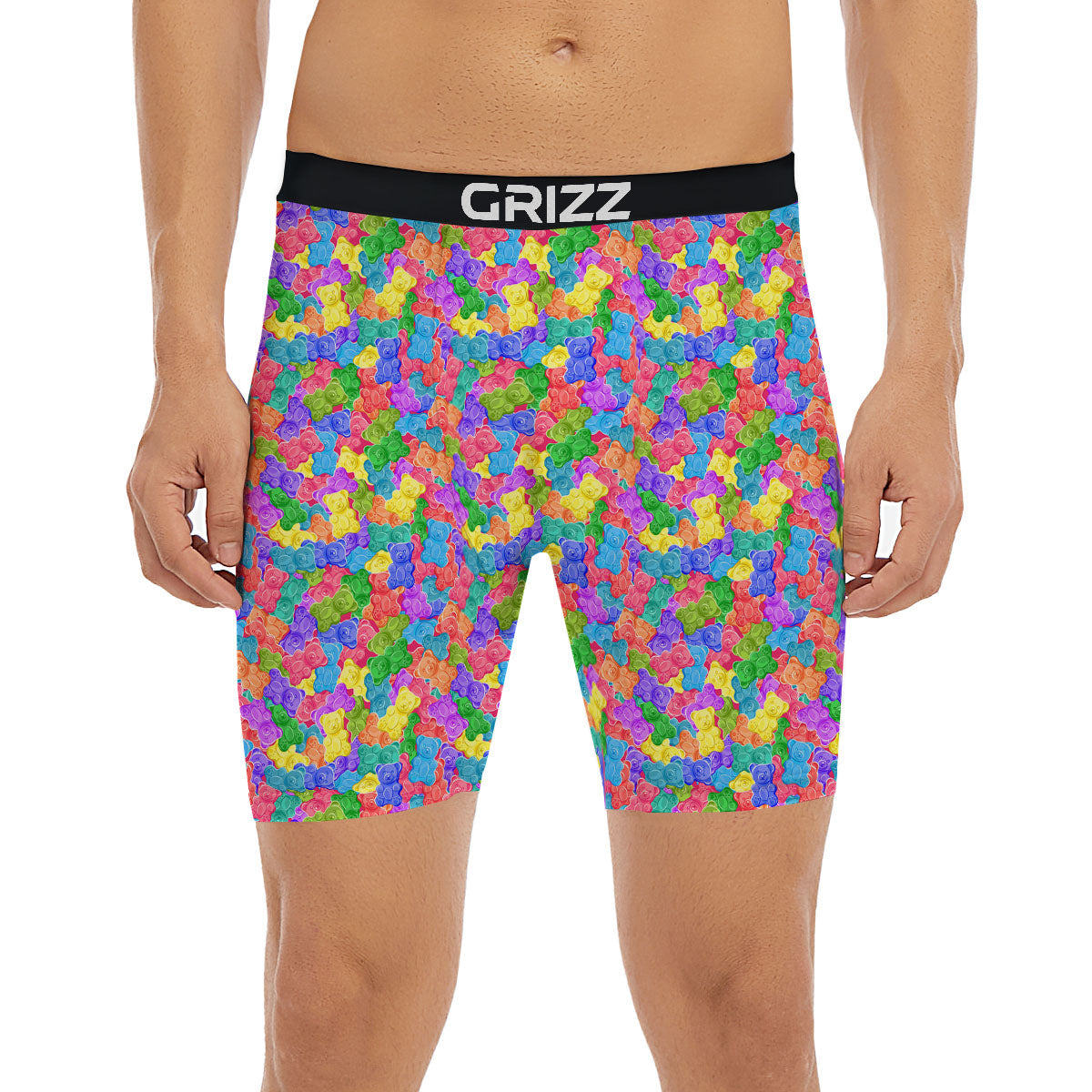 Gummy Bear Colorful Print Boxer Briefs-grizzshop