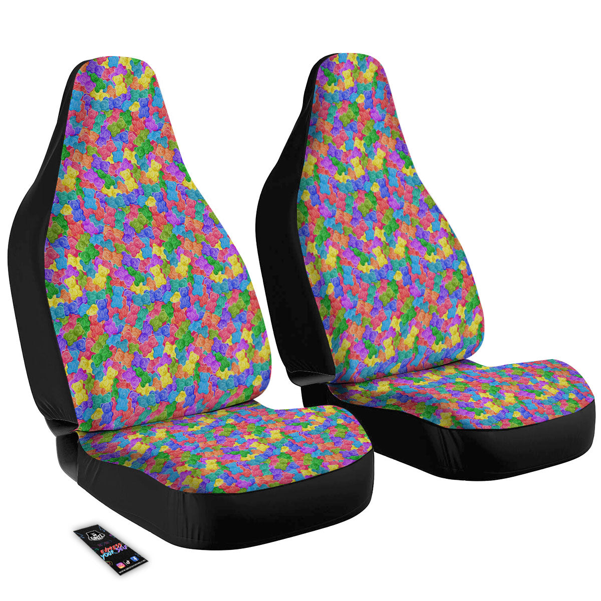 Gummy Bear Colorful Print Car Seat Covers-grizzshop