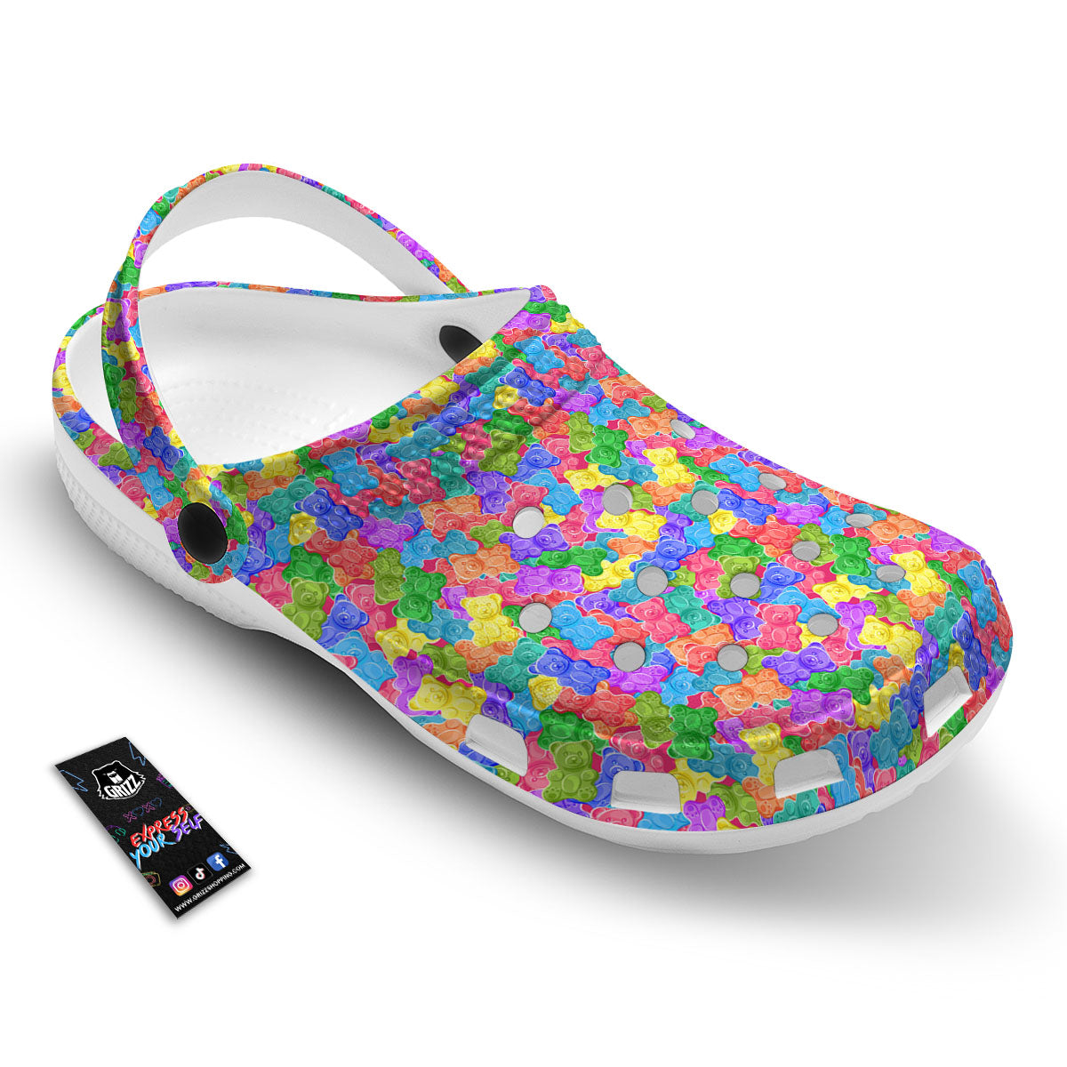 Gummy Bear Colorful Print Clog-grizzshop