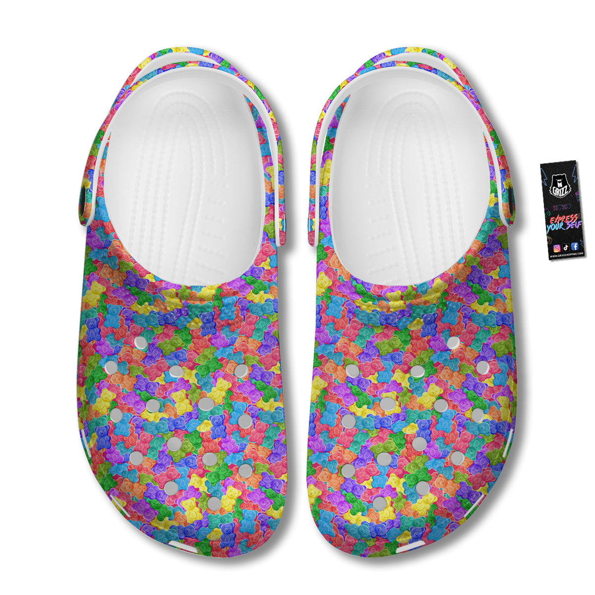 Gummy Bear Colorful Print Clog-grizzshop