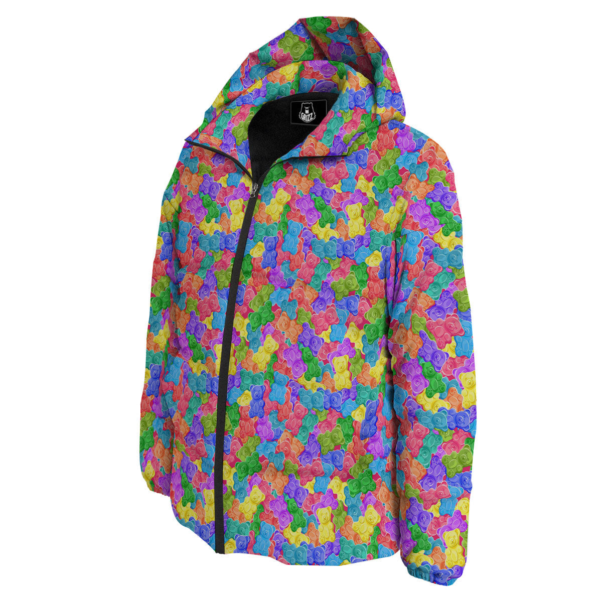 Gummy Bear Colorful Print Down Jacket-grizzshop