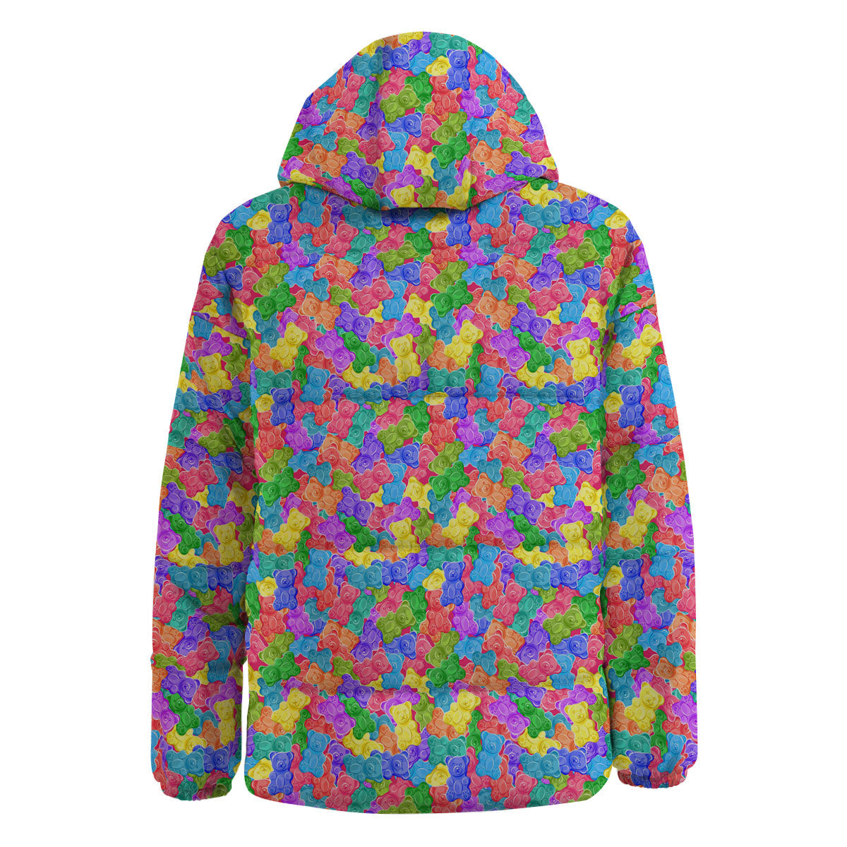 Gummy Bear Colorful Print Down Jacket-grizzshop