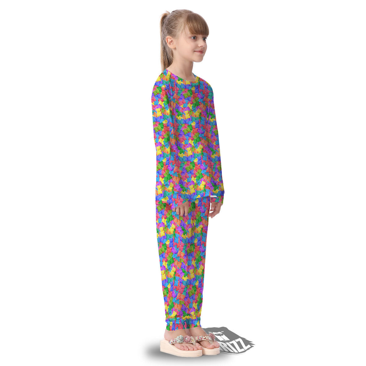 Gummy Bear Colorful Print Kid's Pajamas-grizzshop