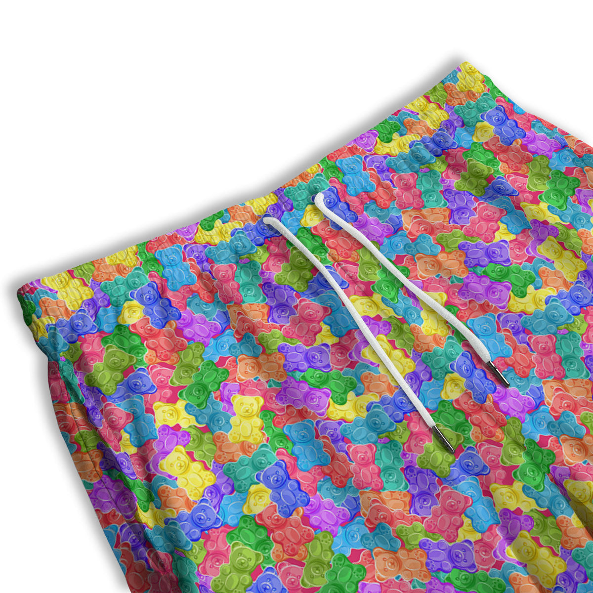 Gummy Bear Colorful Print Men's Athletic Shorts